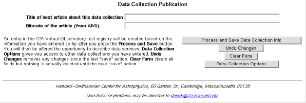 archive entry form
